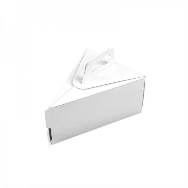 Cutie triunghi felie tort, carton alb, 15*12*h7.5 cm (50buc) Produse 49,21 lei