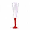 Pahare sampanie cu picior rosu 150ml (100buc)