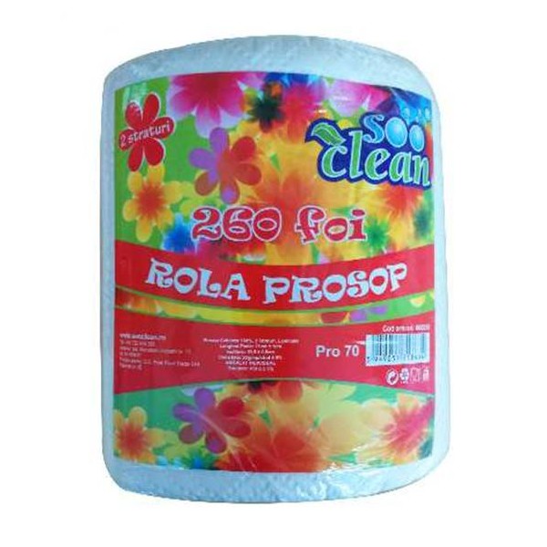 Rola prosop Soo Clean 260 foi, 450gr (6buc) Produse 31,82 RON