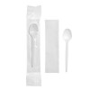Set eco Lingurita+Servetel (100buc)