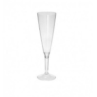 Pahare sampanie cu picior transparent 150ml (100buc)