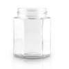 Borcan hexagonal cu capac 196ml (35buc)