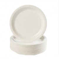 Farfurii carton albe 23cm (50buc)