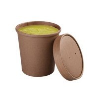 Bol supa carton cu capac 24oz (250buc)