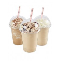 Set eco pahare frappe 300|400mL + capac bombat (100buc)
