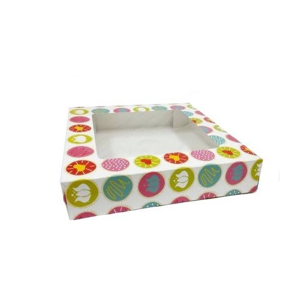 Cutii colorate cu fereastra 22.5x22x5cm (50buc)