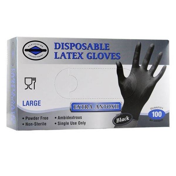 Manusi latex, nepudrate, negre (100buc) Manusi|Bonete|Botosi 32,80 RON