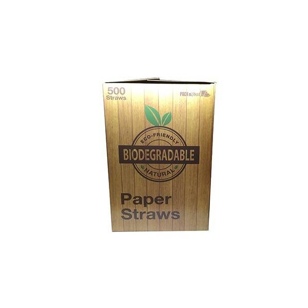 Paie din hartie, albe, biodegradabile (500buc) Paie biodegradabile 89,24 lei