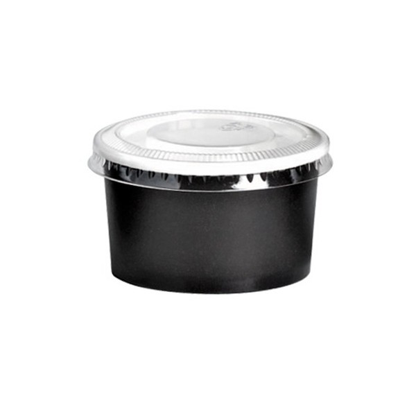Bol supa, carton negru, cu capac, 473ml|16oz (25buc) Boluri supa 11,37 RON