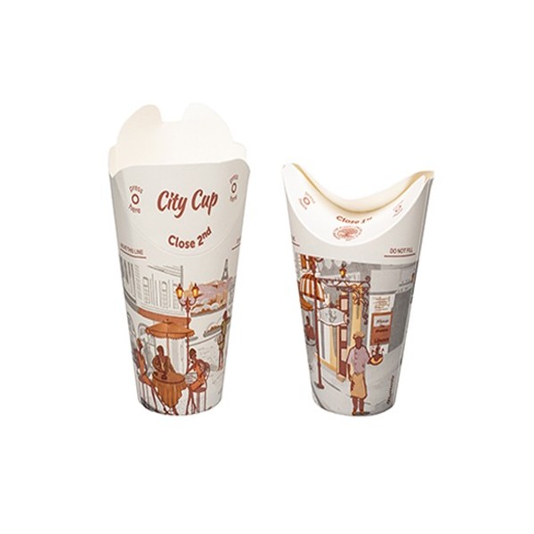 Pahar 470ml - 16oz, Butterfly City, cu capac (100buc) Pahare personalizate 62,19 RON